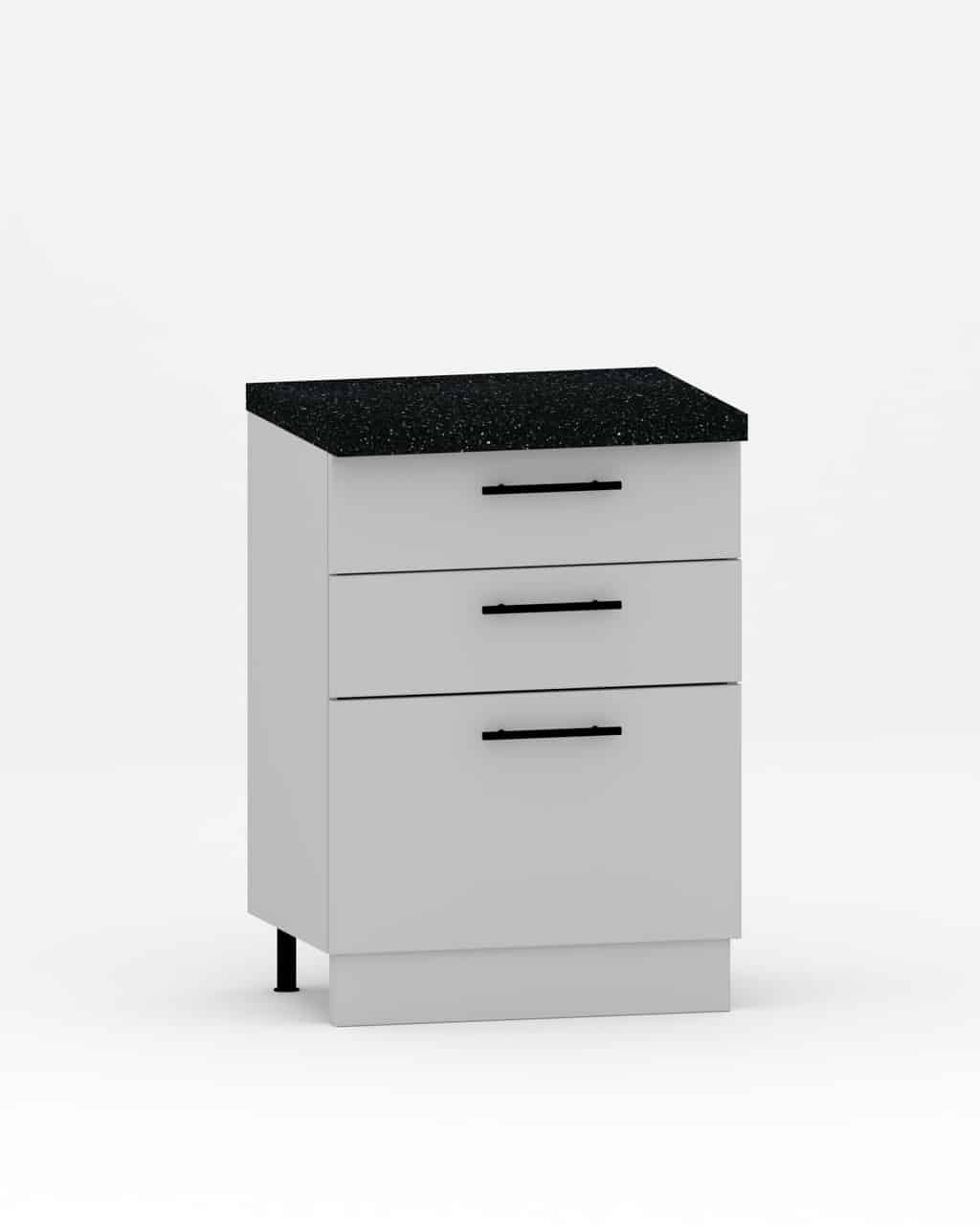 Шафа нижня з 3 ящиками Фасади 880х600х355 мм